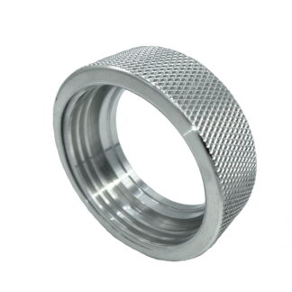 1.5", Hose Nut, Billet Aluminum, Knurled Grip