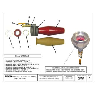 2", Nozzle Assembly, Coarse, HAMM STYLE