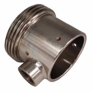 1.5", Hose End, Male, Coarse ACME, 1/2" Saddle Mount, Carbon Steel, Nickel Plated