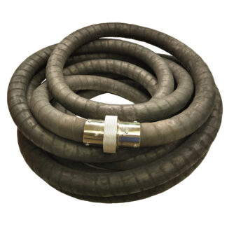 1.5" Gunite Hose Assembly, Black on Black, Coupled, 25Ft