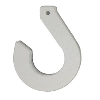 J Hook, Hanger Bracket, Non-Conductive, Poly, White
